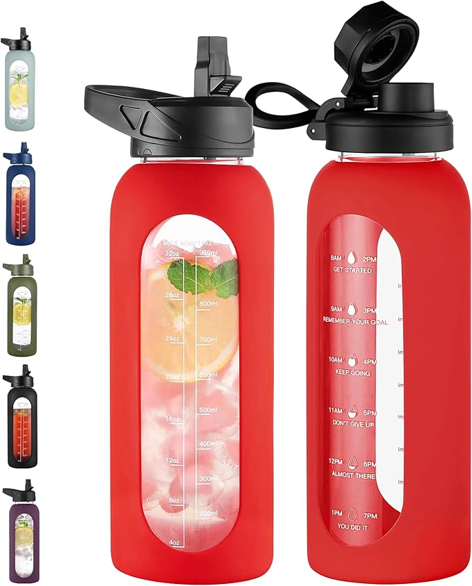 CIVAGO 40 oz Glass Water Bottle by CIVAGO