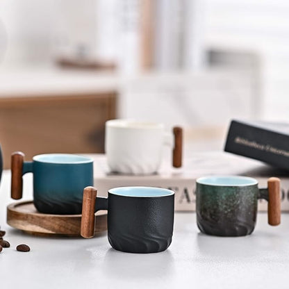 Zurucily 2 oz Espresso Cups Set of 2, Ceramic Espresso Cups - Image 2