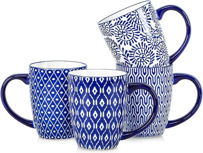 Selamica Ceramic Coffee Mugs Set of 4 by Selamica