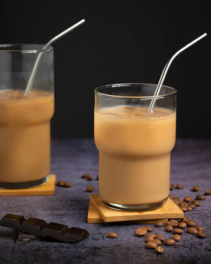 LEMONSODA Stackable Iced Coffee Glasses, 15oz Drinking Glasses, Coffee & Water - Image 2