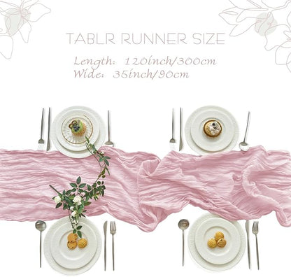IVAPUPU Pink Table Runner 120 Inches - Image 4
