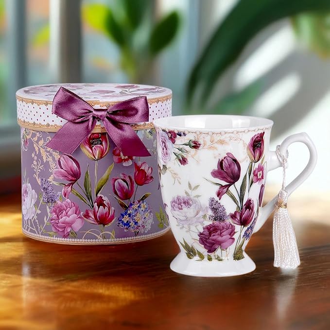 STP GOODS Porcelain Tea/Coffee Cup in Gift Box Fine Porcelain Coffee Cup Tea - Image 3