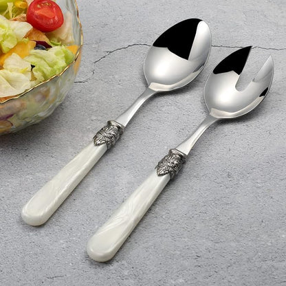 2-piece Salad Servers Stainless Steel Salad Serving Set Salad Fork and Spoon - Image 5