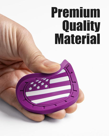 4 Pack Car Cup Coasters, Universal American Flag Non-Slip Silicone Cup Holder Inserts, Car Interior Accessories, Purple
