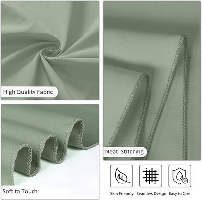 8 Pack Sage Green Round Tablecloth 90 Inch Stain and Wrinkle Resistant Round Sage Green Table Cloth Reusable and Washable Polyester Fabric Table Covers for Buffet Wedding Party and Banquet