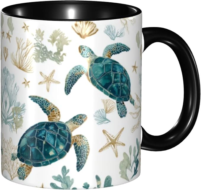 Yrebyou Sea ​​Turtle Coffee Mug 11oz Ceramic Cup by Yrebyou