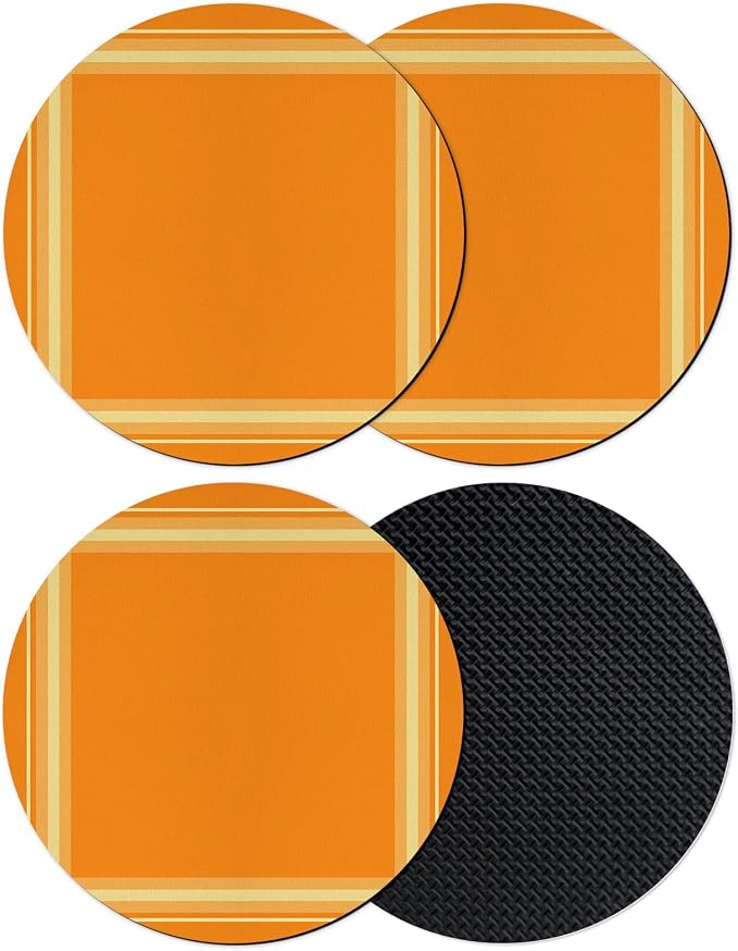 Burnt Orange Coasters Set of 4 Absorbent Coasters by Unknown