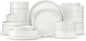 Herogo 24 Piece Dinnerware Sets with Pasta Bowls for 6, Dinner Salad Plates and Cereal Serving Bowls, Stoneware Dishes Dinner Ware for Kitchen Dining, Dishwasher & Microwave Safe, Speckled White