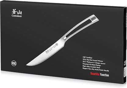 Cangshan TN1 Series 1021806 Swedish 14C28N Steel Forged 4-Piece Steak Knife Set