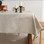 Rectangular Tablecloth Linen Texture Waterproof and Stain-Resistant Table Cloth, Kitchen Dining Table Decoration, 60 x 104 inch Fabric Natural Color