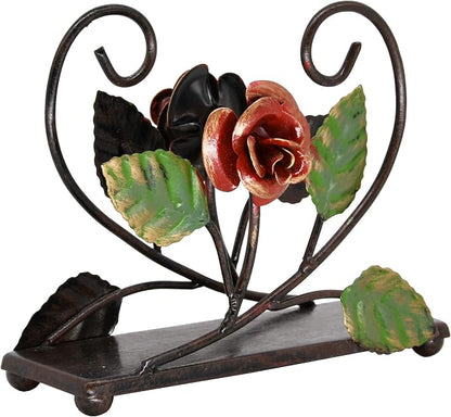 OwlGift Multicolor Napkin Holder – Rose Design Metal Napkin Storage - Image 7