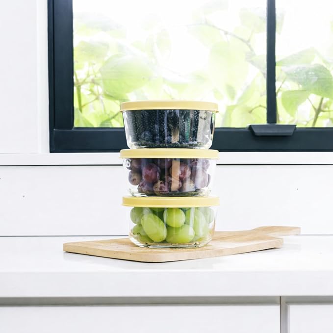 12-Piece Glass Food Storage Containers Set | 2-Cup, Leakproof | Microwave - Image 2