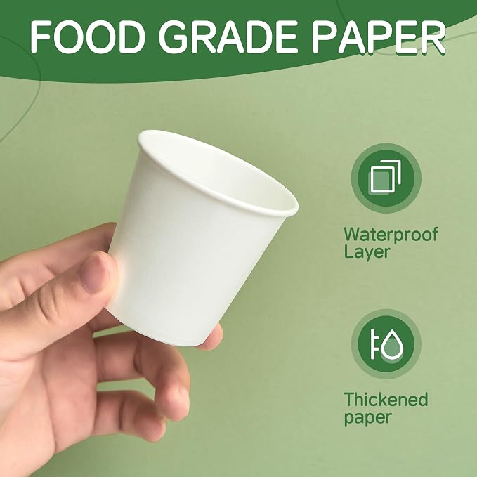 300 Pack 3 oz Bathroom Paper Cups | Small Coffee Cups, Disposable Mini - Image 4