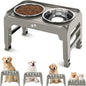 Elevated Bowls, 4 Height Adjustable Raised Stand by COMESOON