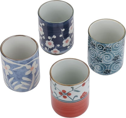 I-MART Set of 4 Japanese Tea Cups, 10 Ounces Japanese Tea Cup, Transitional - Image 2