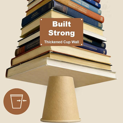 12 oz 200 Pack Disposable Coffee Cups, Bulk Brown Disposable Paper Cups - Image 5