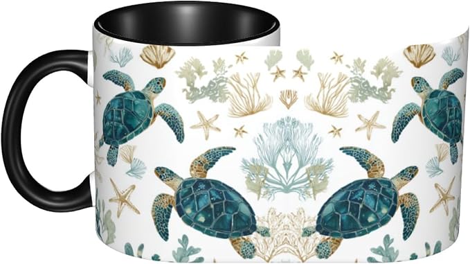 Yrebyou Sea ​​Turtle Coffee Mug 11oz Ceramic Cup - Image 3