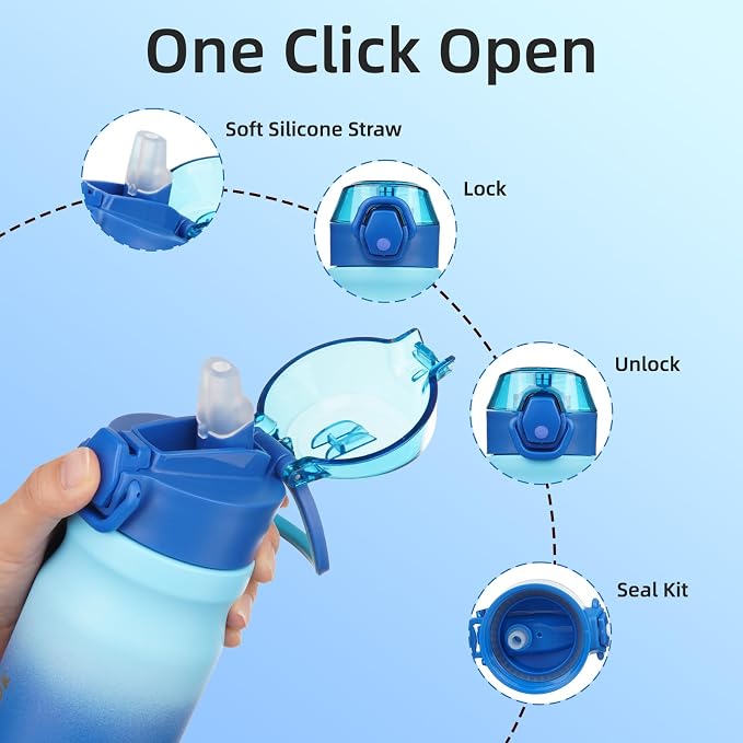 BJPKPK 14 oz Insulated Water Bottle, Stainless Steel Flask | Leak Proof Locking - Image 3