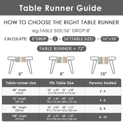 Emvency Table Runner, 13x72 Inch, Abstract Farmhouse Rustic | Oil Painting - Image 6