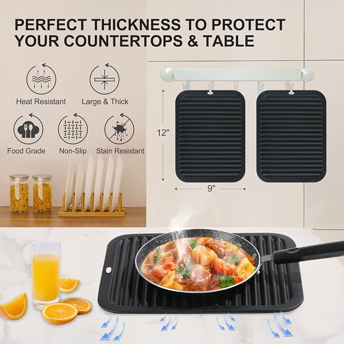 9"x12" Heat Resistant Silicone Trivets - Image 2