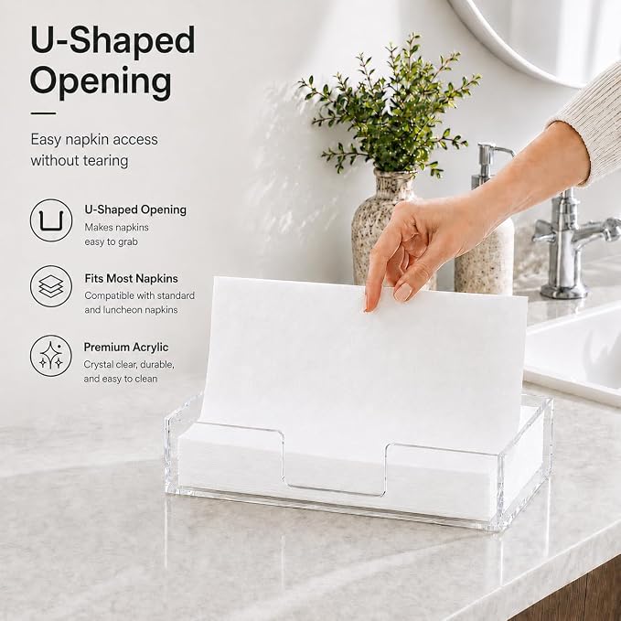 Napkin Holder, Vertical Modern Napkin Dispenser - Image 2