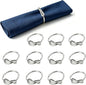 12Pcs Silver Infinity Knot Napkin Rings, Metal Decorative Table Napkin Holders by SHUOGUO