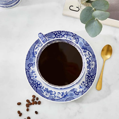Portmeirion Spode Blue Italian Teacup and Saucer, 20-ounce Capacity, Jumbo Tea - Image 3