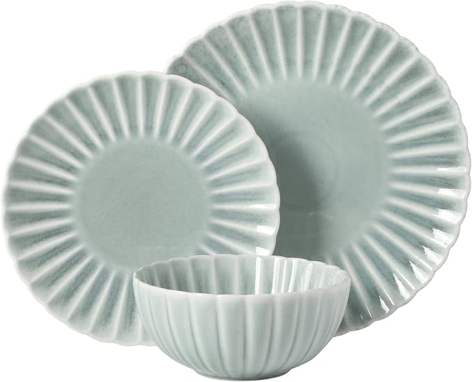Gibson Elite Peach Orchard 12-Piece New Bone China Dinnerware Set Service - Image 8