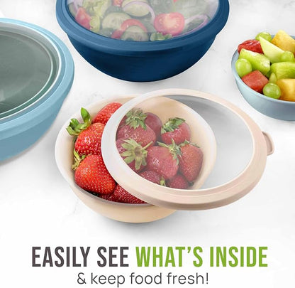 Zulay Kitchen 12 Piece Plastic Mixing Bowls - Image 5