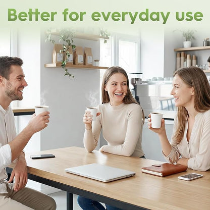 Glotoch Express Paper Cups 8 oz 300 Pack Leak-Proof Disposable Coffee Cups | - Image 7