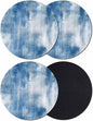 Abstract Blue Coasters Set of 4, Absorbent Coasters by Unknown