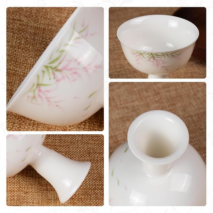 KAMMAK Tea Cup, 2.5oz Small Tea Cups Set of 2, Chinese Kungfu Tea Cups - Image 4