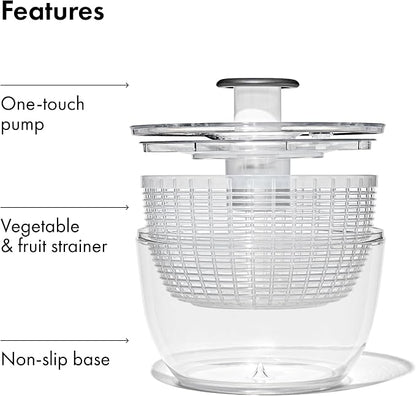 OXO Good Grips Salad Spinner | Lettuce Spinner | Fruit Washer | Fruit Washing - Image 8