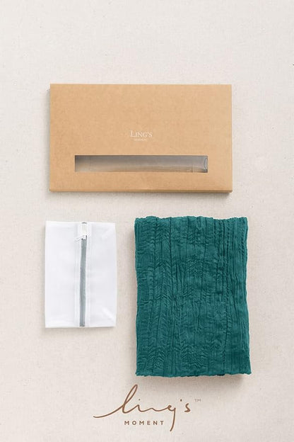 Ling's Moment Teal Blue Cheesecloth Table Runner, 168 Inch 14FT | Boho Gauze - Image 5