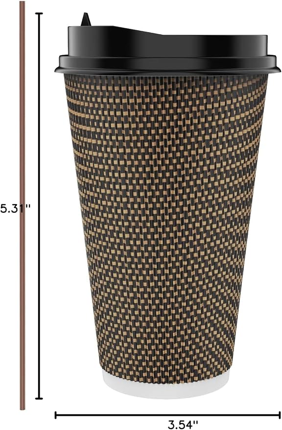 LITOPAK 80 Pack 16 oz Disposabel Paper Cups, Coffee Cups - Image 8