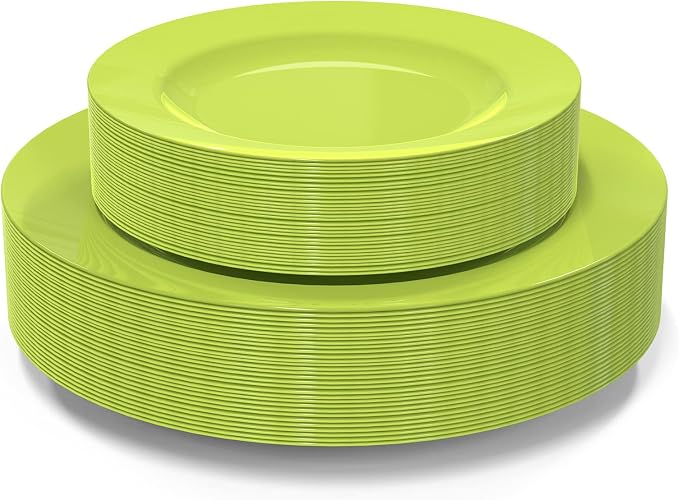 Plastic Plates Disposable 60 PCS, Heavy Duty 30 Dinner Plates 10.25" and 30 by POSATE