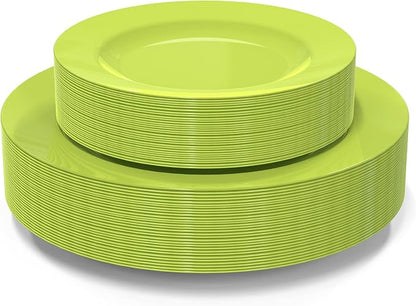 Plastic Plates Disposable 60 PCS, Heavy Duty 30 Dinner Plates 10.25" and 30 by POSATE