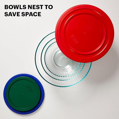 Pyrex Sculpted Glass Mixing Bowls Set - Image 3