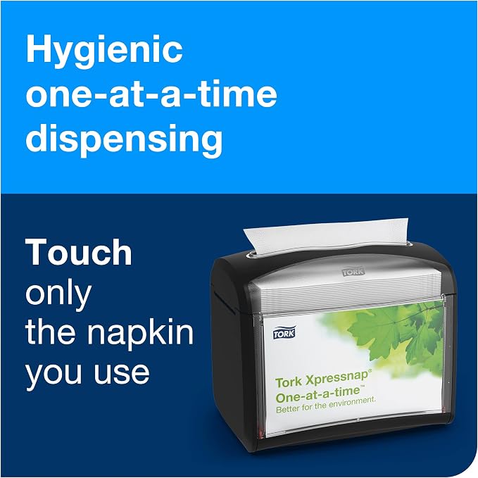 Tork Xpressnap Napkin Dispenser Black N4, Signature Range, 6232100 | 4-Pack - Image 4