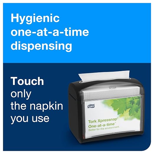 Tork Xpressnap Tabletop Napkin Dispenser Black, 6232100 | One-at-a-time - Image 4