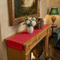 Signature Linen™ by D'Moksha Racing Red Table Runner 60 Inches, 100% Pure Linen by DMokshaHomes
