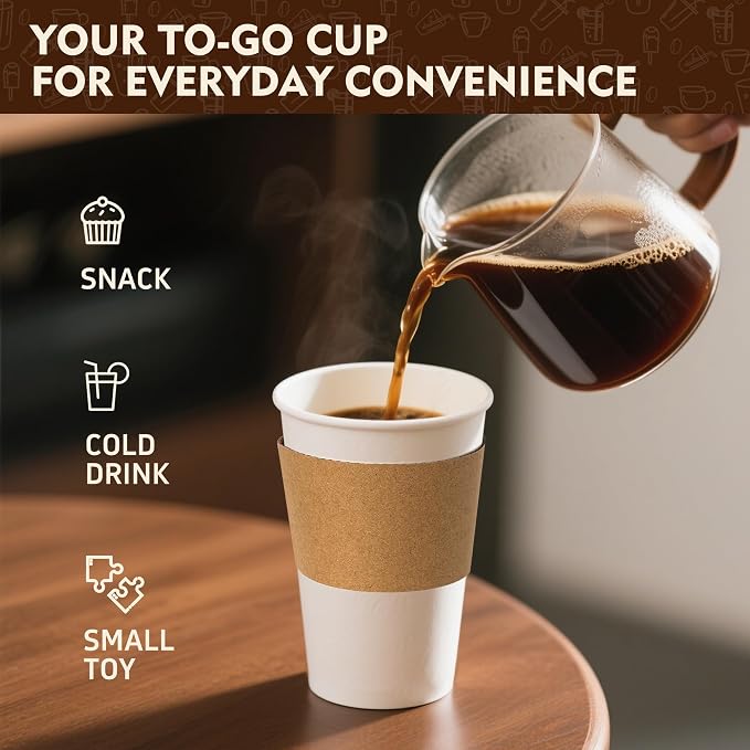 YEEHAW 12 oz 500 Pack Disposable Coffee Cups - Image 6