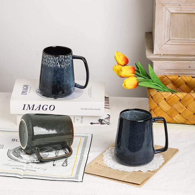 Large Ceramics Coffee Mugs, 24 OZ, - Image 6