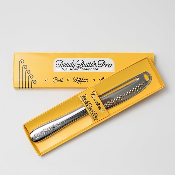 Ready Butter Pro 3-in-1 18/10 Stainless Steel Butter Knife & Cheese Slicer | by Houseify