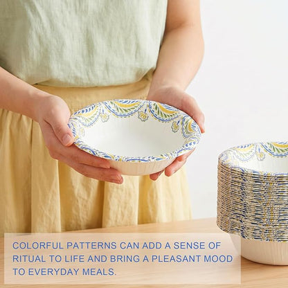 30 Pcs Paper Bowls 8 oz, Disposable Small Paper Bowls, Soak Proof, Cut Proof - Image 7