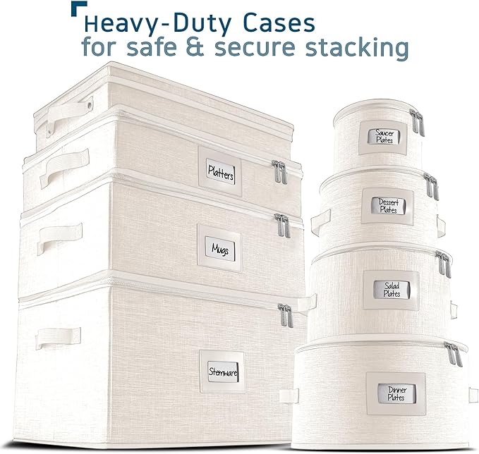 Hearth & Harbor Coffee Mug Storage, Quilted and Stackable Coffee Cup Storage - Image 6