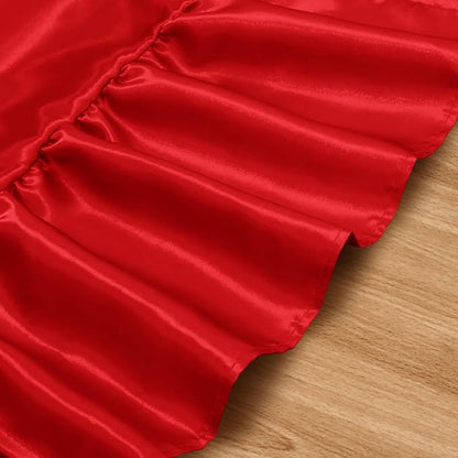 2 Pack Red Satin Table Runner 12 x 108 Inch | Ruffle Design, Luxurious Dining - Image 5