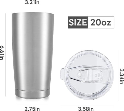 20 oz Tumbler with Lid Stainless Steel Insulated Tumblers Bulk Cups Mug | - Image 7