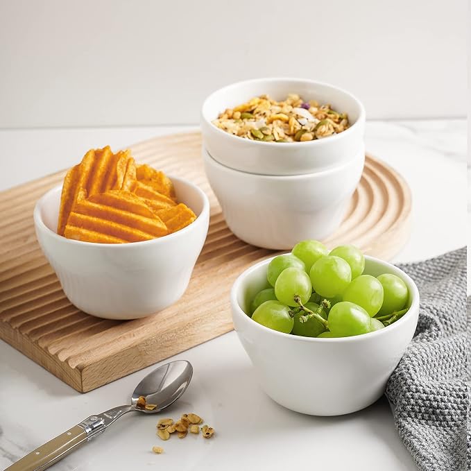 Selamica Ceramic Small Bowls Dessert Bowls 8oz Bouillon Cups - Image 4