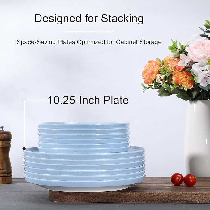 Webbylee 10.25" Melamine Dinner Plates Set of 6 - Image 4